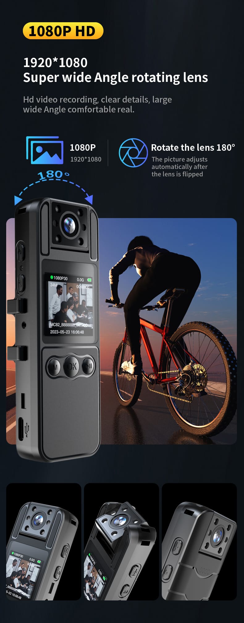 Portable Wearable Body Camera