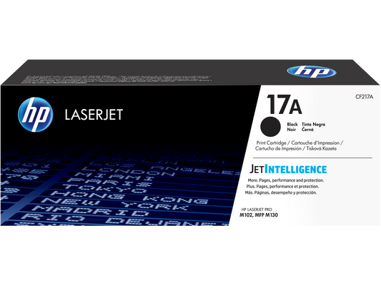 HP 17A Black Original LaserJet Toner Cartridge, CF217A